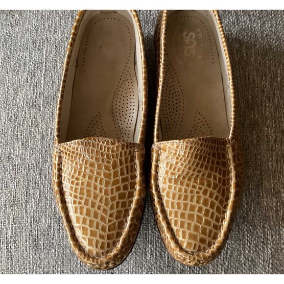 SAS Crock Embossed Patent Leather Loafer 7.5M - Picture 1 of 5